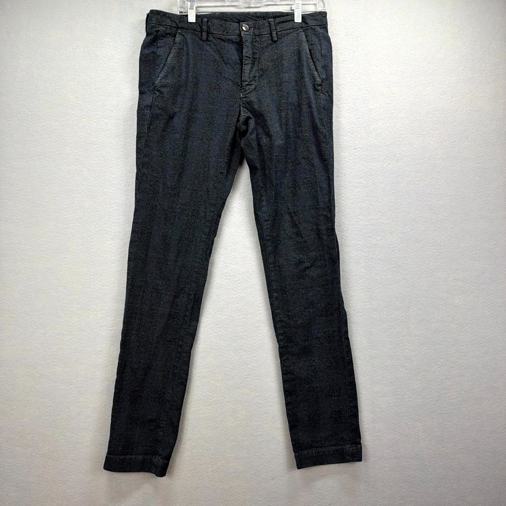 Masons Forte Dei Marmi Chino Pants Mens 48 Gray Plaid Stretch Glen Check Torino